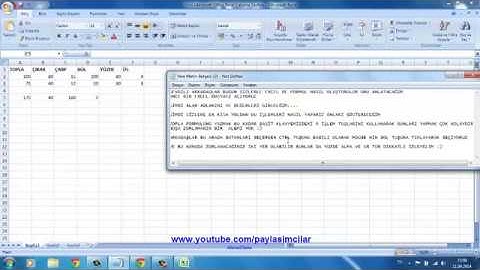Excel Formül Yapma Dersleri 4 İşlem