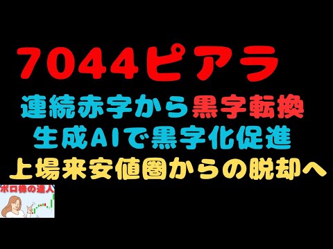 7044ピアラ【10倍株】テンバガーへの道、第一歩はボロ株から：ボロ株ゾンビ企業がフェニックス企業に変身
