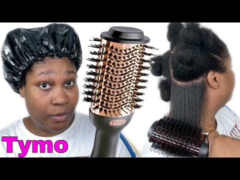 New TYMO Hot Air Ionic Hair Straightener And Blow Dryer Brush | Type 4 Natural Hair