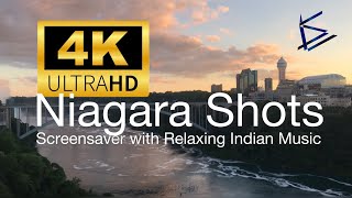 Niagara Falls 1 Hour 4K UHD TV Screensaver | Relaxing Indian Music | Mesmerising shots | 2023