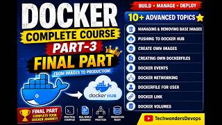 Docker Complete Course | Final Part | Docker Networking, Volumes, Events & Dockerfile | Hands-on Docker Complete Course | Final Part | Docker Networking, Volumes, Events & Dockerfile | Hands-on