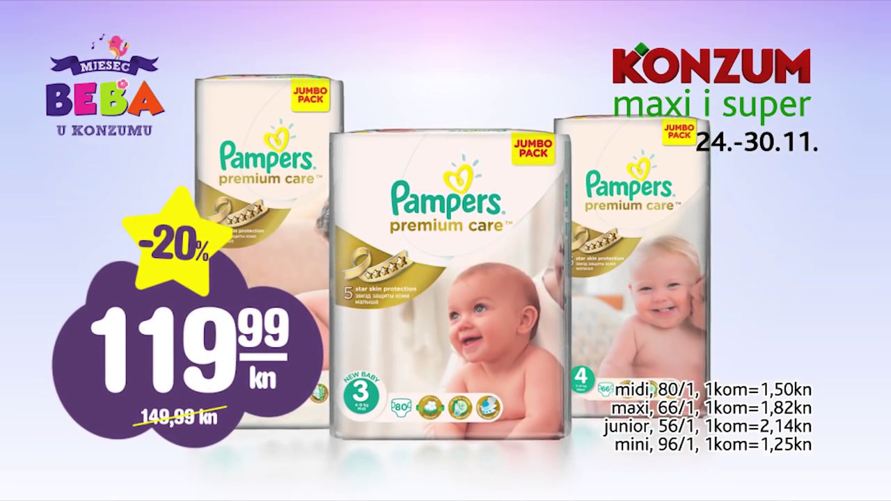 Konzum akcija za bebe YouTube