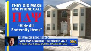 4 ex-fraternity brothers plead guilty in hazing death