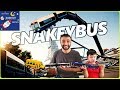Johny shows snakey bus game driving  crashing transit bus and school bus