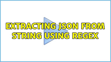 Extracting JSON from string using regex