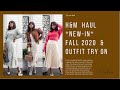 H&M  HAUL *NEW-IN* FALL 2020  & OUTFIT TRY ON