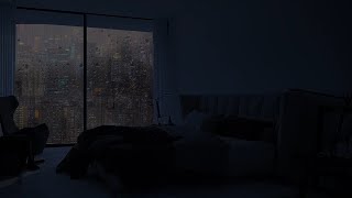 Luxury Appartment Ambience - Manhattan City on Rainy Night | Rain Sounds to Sleep, Study and Relax