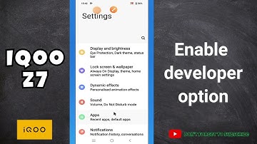 How to Enable developer options || Developer option settings IQOO Z7