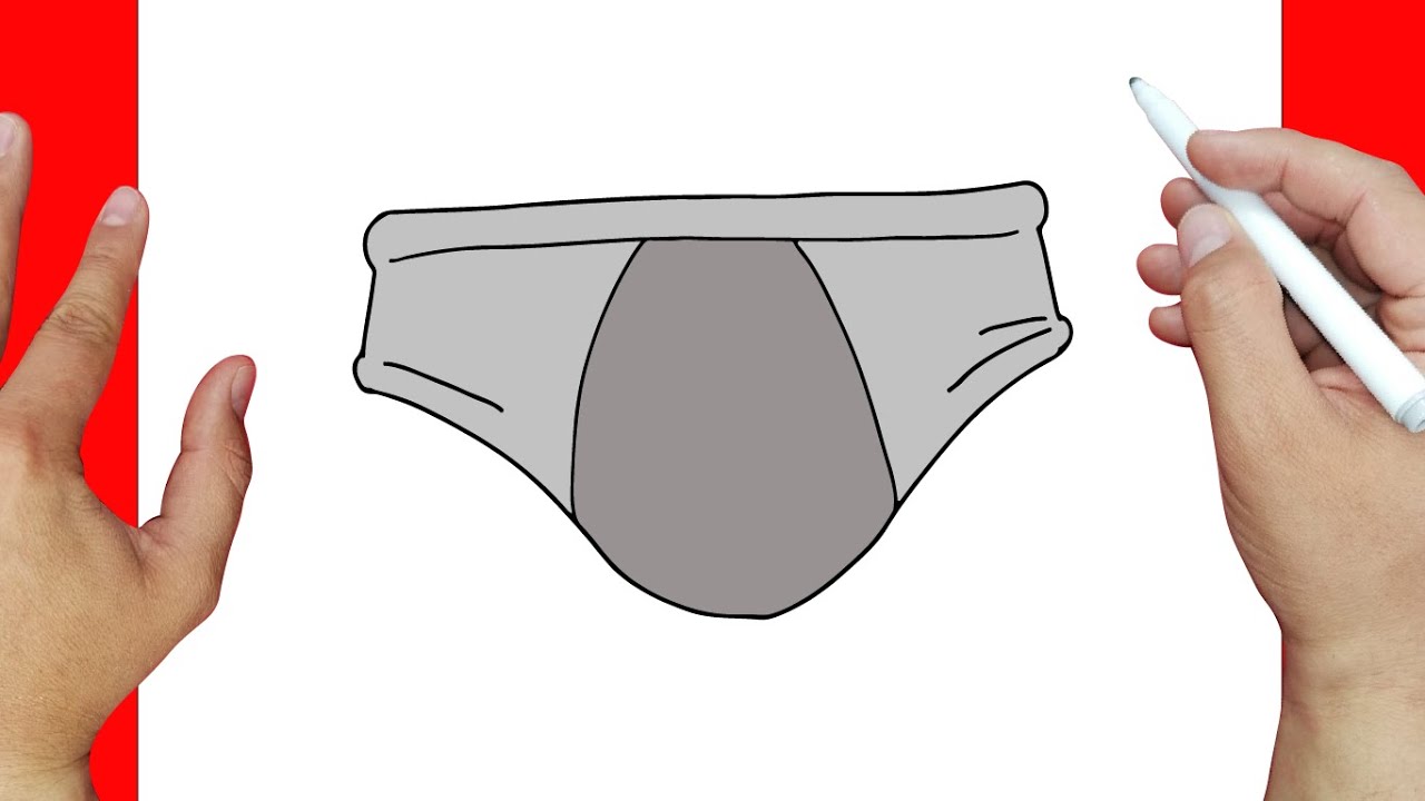 How to draw men's underwear step by step 