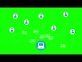Data peoples around the would icon green screen | animated icon green screen