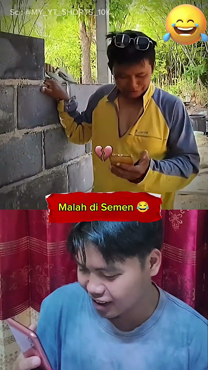 Malah di semen 😂 #funny #comedy #shorts #reaction