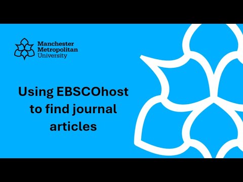 EBSCOhost - searching for journal articles