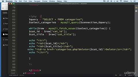 8 Deleting Categories - CMS CATEGORIES & MORE - PHP COURSE CMS PROJECT