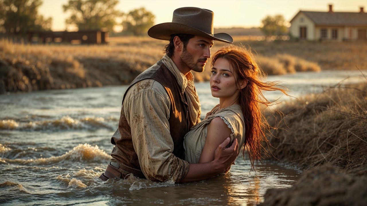 She Was Drowning in the River Crossing, A Cowboy Dove In and Pulled Her to the Bank