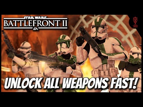 How To UNLOCK ALL WEAPONS u0026 Attachments Fast (2021) Star Wars Battlefront 2 Tips