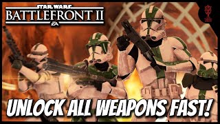 How To UNLOCK ALL WEAPONS & Attachments Fast (2021) Star Wars Battlefront 2 Tips