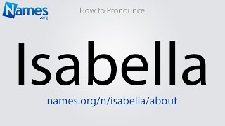 How to Pronounce Isabella Resimi