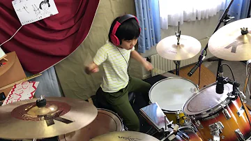 Led Zeppelin - Good Times Bad Times   / Cover by Yoyoka , 8 year old  / 8歳小2女子ドラマー"よよか”が叩いてみた