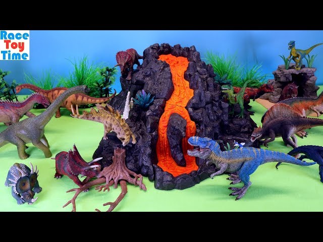 Schleich Dino Volcano Adventure Playset and Dinosaurs Toys For