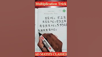 Multiplication Tricks || Multiplied by 6 || AD MATHS CLASSES || shorts math tricks || math facts ||