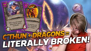 C'Thun + Dragons Is Literally Broken! Nerfs Definitely Incoming! | Hearthstone Battlegrounds | Savjz