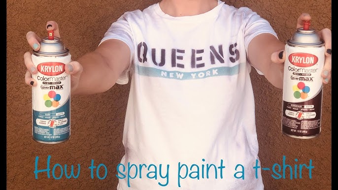 How to Paint Shirts with Fabric Spray Paint and Stencils 