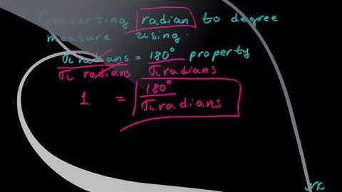 Converting radian angle into degree measure