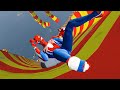 Spiderman water ragdolls on epic giant water slide in gta 5 episode 8