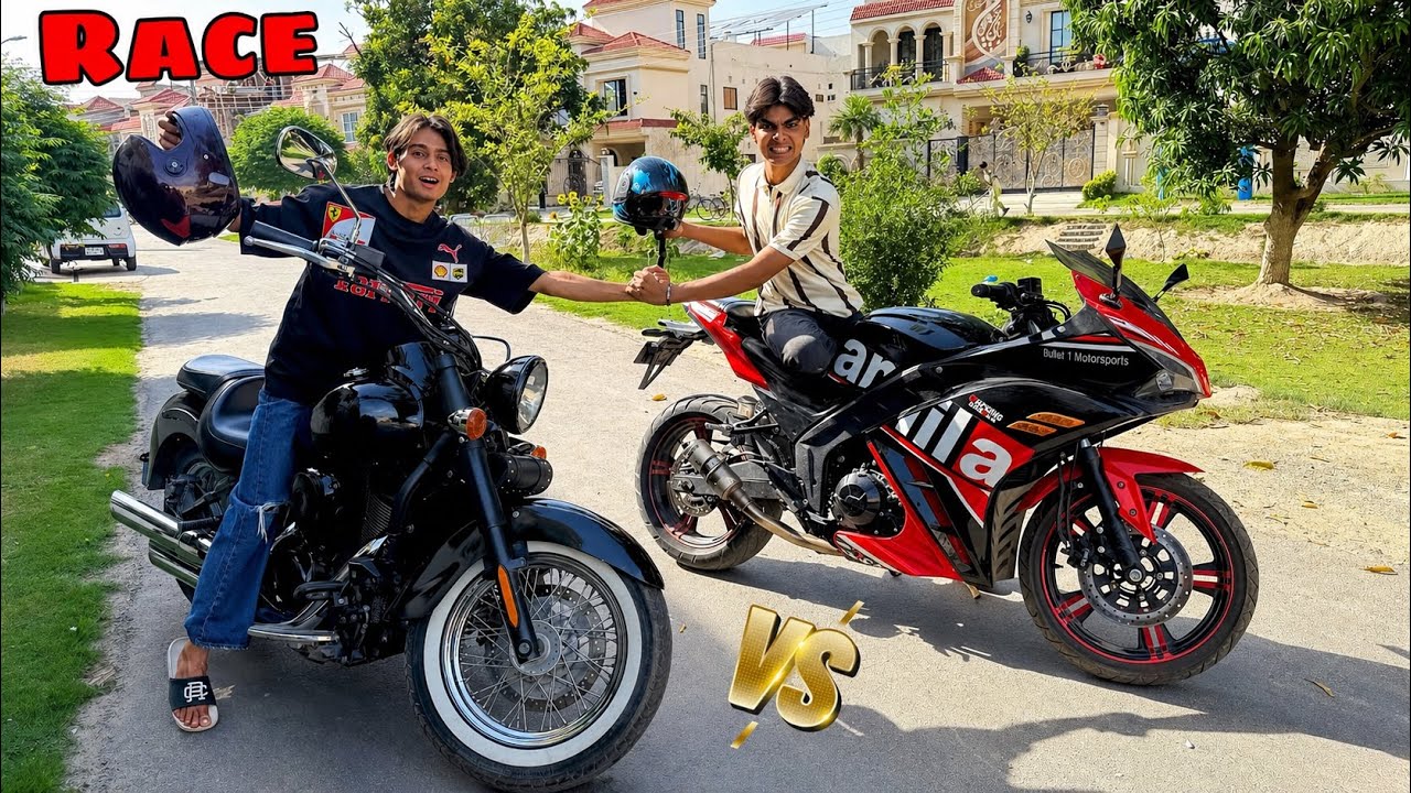 Heavy Bike vs Racing Bike Race Challenge 😅Who Won 🏅 