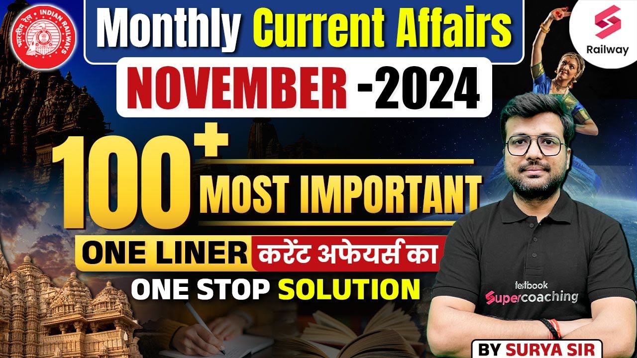 Monthly Current Affairs November Current Affairs 2024 Important One