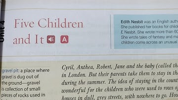 Class 5 English!!CBSC board Gulmohar ch -4 Five children and it! Edith Nesbit!!#gulmohar5 #english