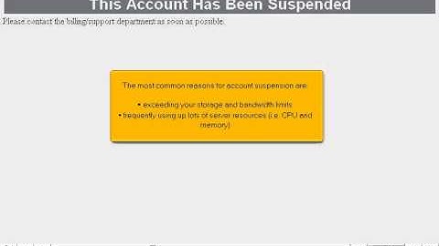 In general, what can get my account suspended? - Web Hosting Tutorial