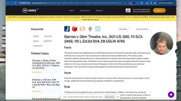 Case Brief: Barnes v. Glen Theatre | Explained in 1 Minute