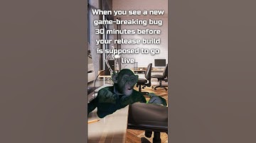 When you see a new bug 30 minutes before your build is supposed to go live #gamedev #indiedev #memes