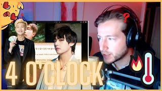 First time hearing 4 O'CLOCK by V and RM of BTS! (방탄소년단)