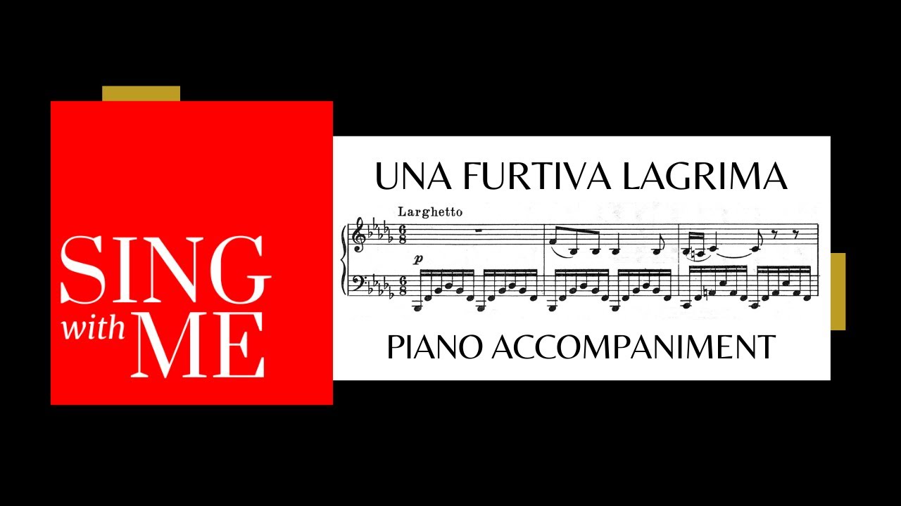 Una furtiva lagrima - Accompaniment - Nemorino - Donizetti