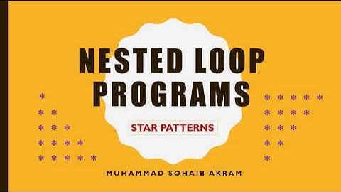 Nested Loop Programs | Printing Star Patterns | Urdu/Hindi