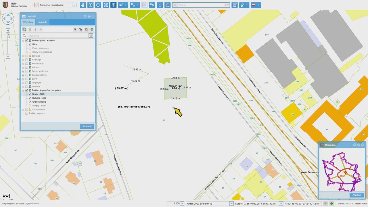 Jak wykonać podstawowe pomiary na mapie? MSIP Gliwice