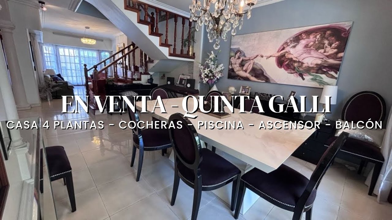 En venta Casa de categoría 4 plantas 3 cocheras piscina ascensor balcón 