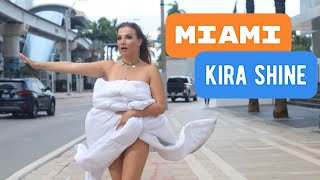 MIAMI things to do.  Kira Shine in a blanket.