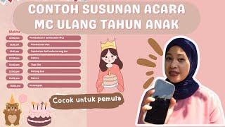 CONTOH SUSUNAN ACARA ULANG TAHUN ANAK ANAK