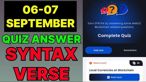 Syntax Verse quiz answers today | 06 September Syntax Verse quiz answer | Syntax Verse quiz today |
