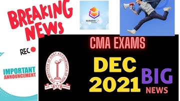 Breaking new - CMA Exam DeC 2021 Date sheet announcement offically by Institute