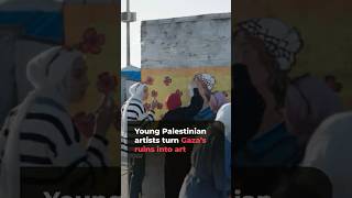 Download Lagu Young Palestinian artists turn Gaza’s ruins into art | AJ#shorts MP3