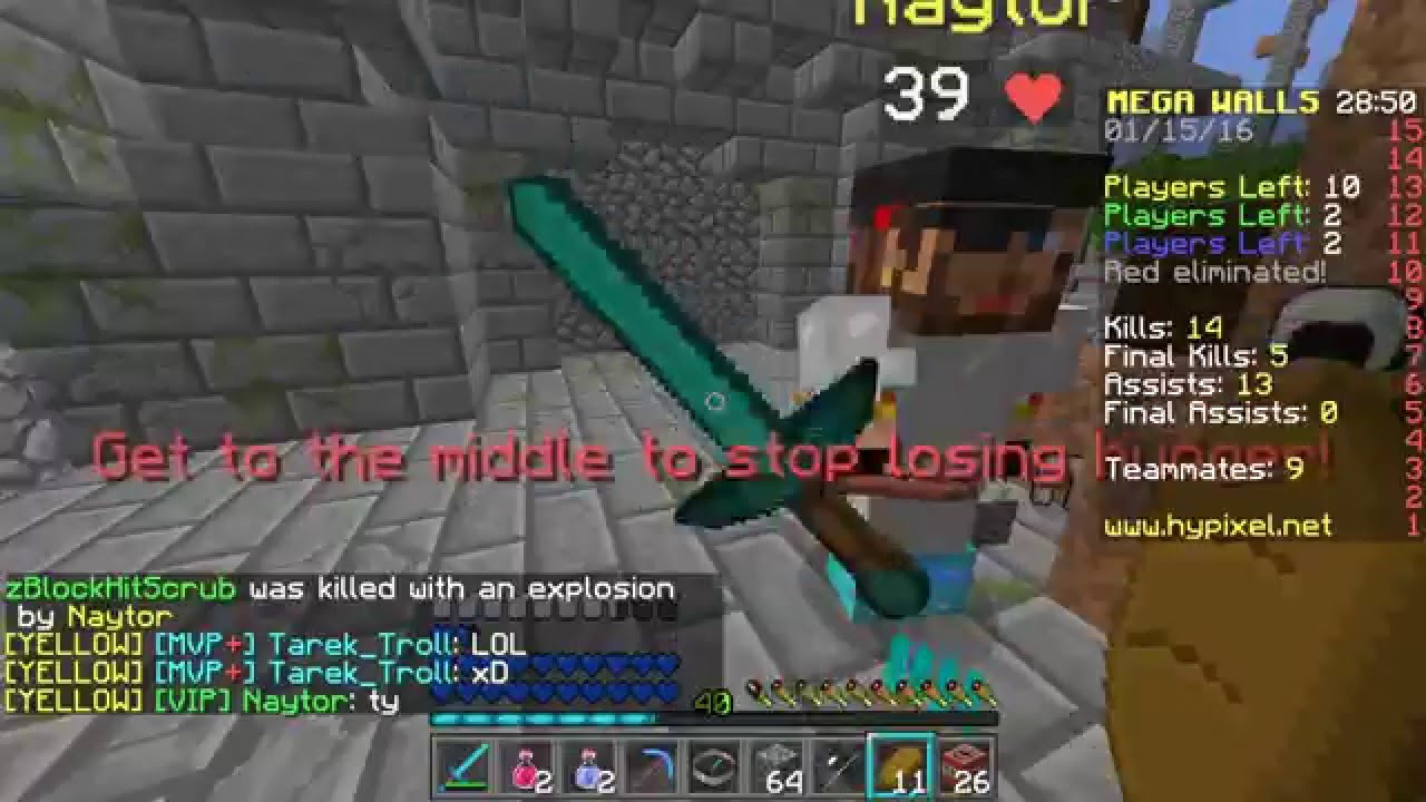 Mega Walls #11  FUNNY GAME Prestige Herobrine gameplay with iPax MC and friends!