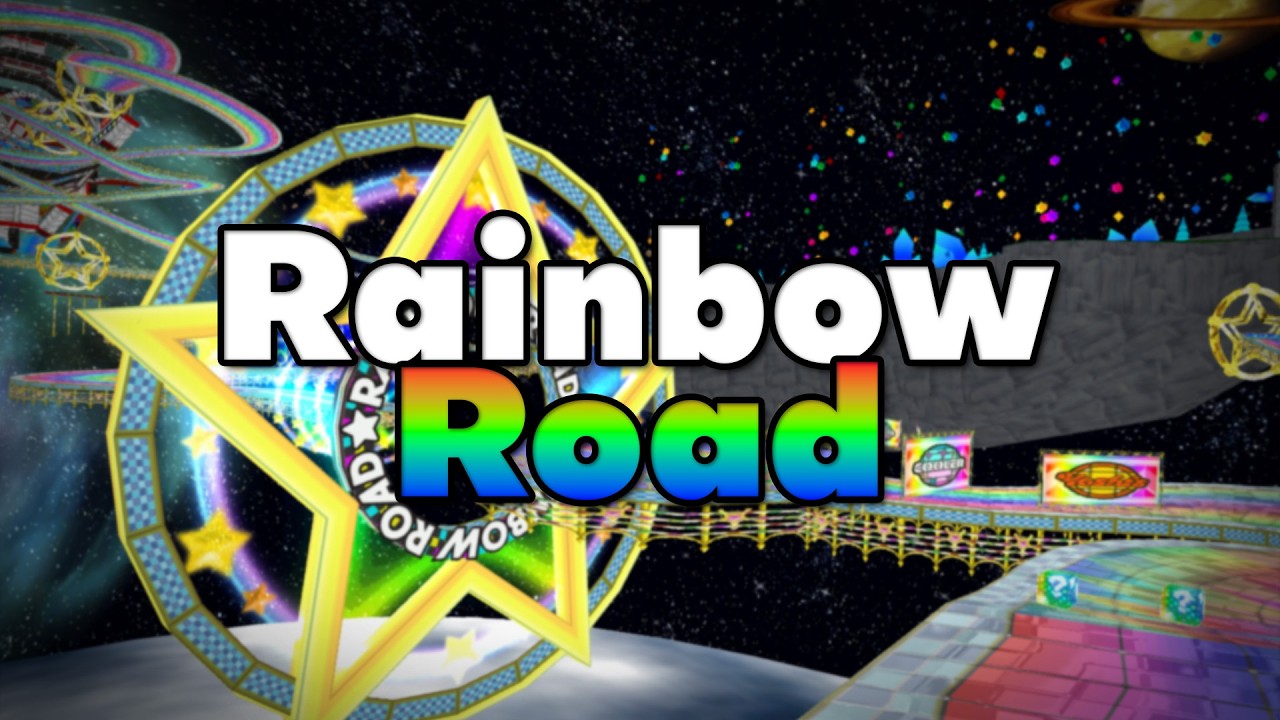 Mario Kart World's Rainbow Road in Mario Kart Wii!