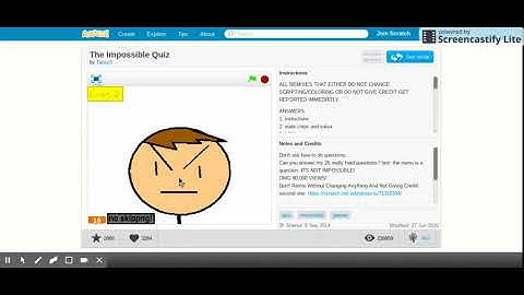 The Impossible Quiz on Scratch