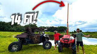 I PUT A 14FT SNORKEL ON MY BUILT HONDA RANCHER