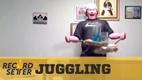 World Record: Massive Scream from Man Balancing Glasses Of Water (Tosh.0)