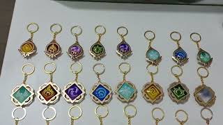 Genshin Impact Vision Keychains!